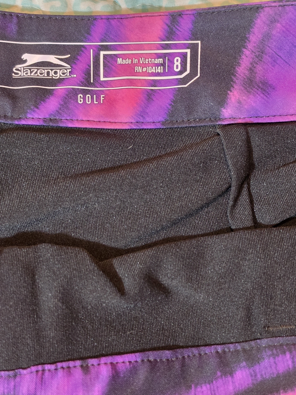 Slazenger Hot Pink, Black & Purple Skort - Picture 4 of 4